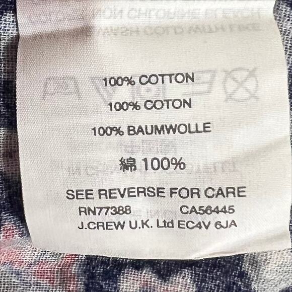 Madewell Robe Jacket Blue and Pink Floral Print 100% Cotton Size XXS - Picture 6 of 6